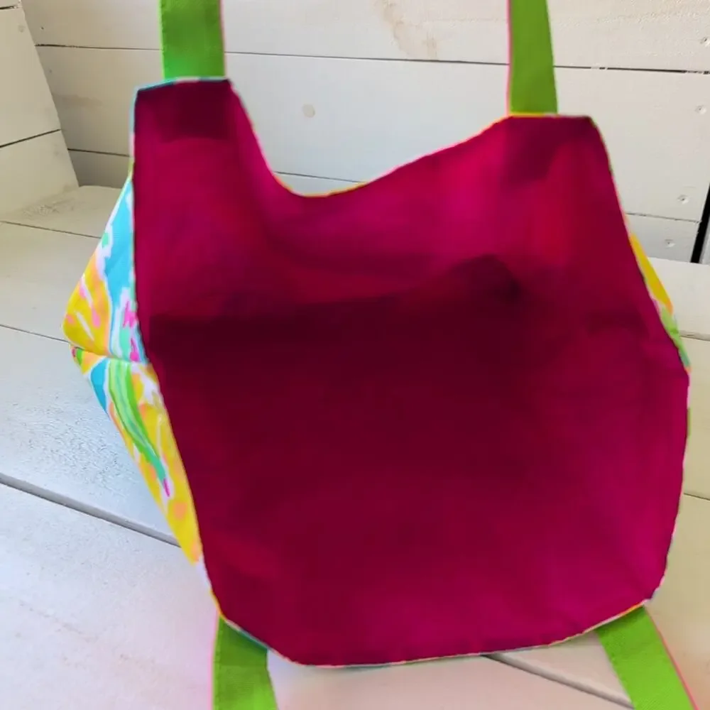 Lilly Pulitzer for Estee Lauder Colorful Shopping Tote Carryall Beach Bag